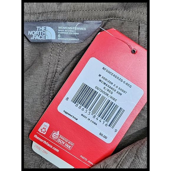 NWT The North Face TNF Horizon 2.0 Outdoor Hiking Shorts Weimaraner Brown 6 NEW - Picture 10 of 12